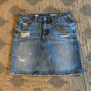 Free People Anthropologie Adriano Goldschmied Denim Skirt AG Jeans